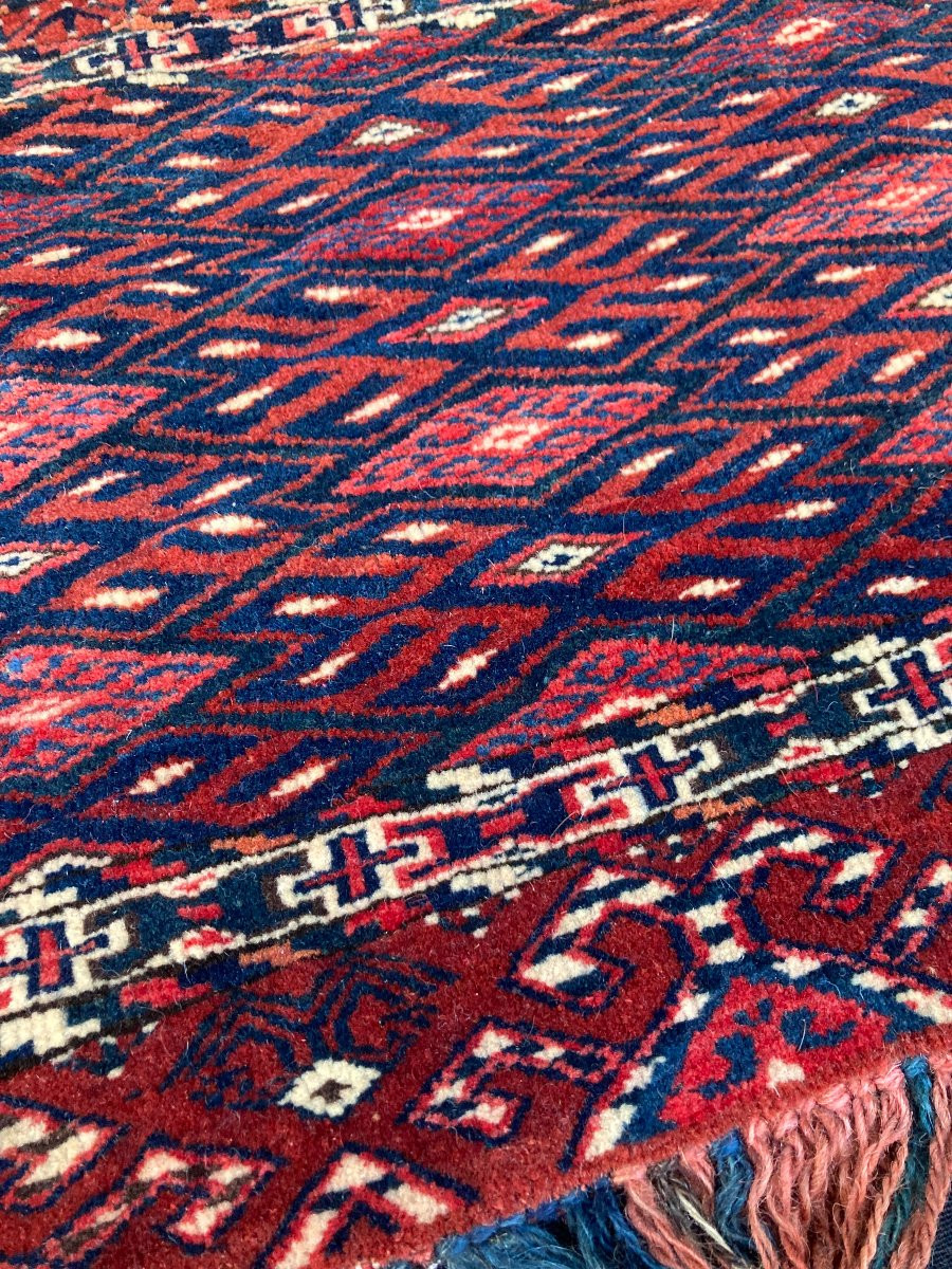 Torba Yomud Turkmène. Circa 1900. 90 x 40 cm-photo-3