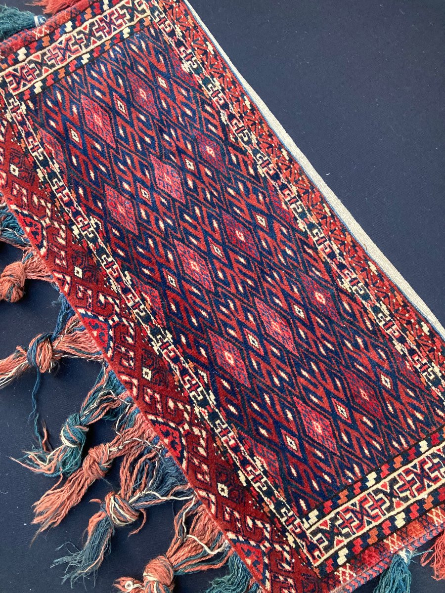 Torba Yomud Turkmène. Circa 1900. 90 x 40 cm-photo-4