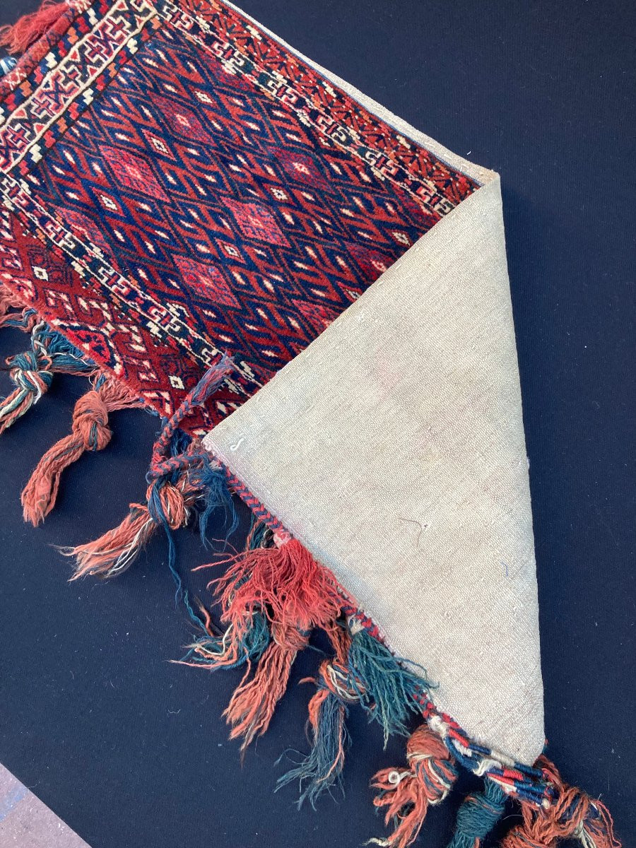 Torba Yomud Turkmène. Circa 1900. 90 x 40 cm-photo-2