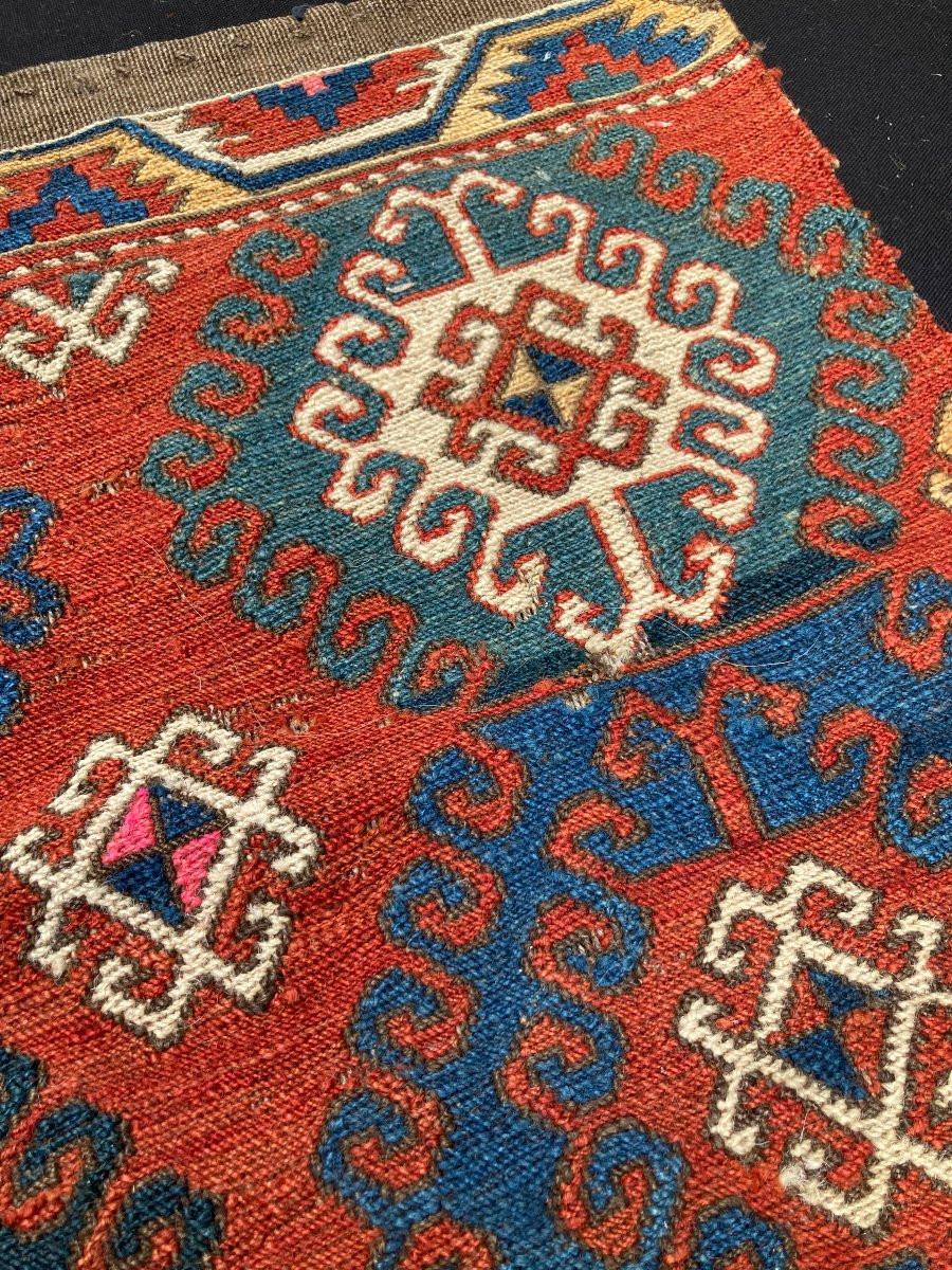 Paire de fragments de Maffrash Karabakh / Caucase. Circa 1880. 52 x 48 cm -photo-4