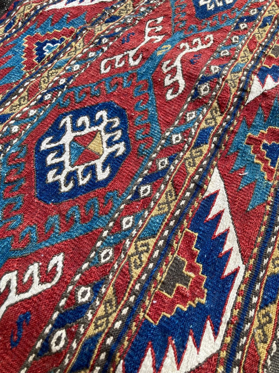 Ensemble complet 4 panneaux de Maffrash Karabakh. Caucase. Circa 1880-photo-2