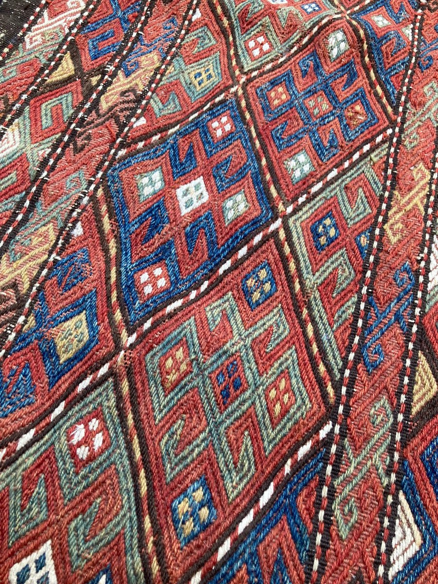 2 Large Maffrash Shahsaven Panels. Persian. Circa 1880. 112 X 43 Cm-photo-4