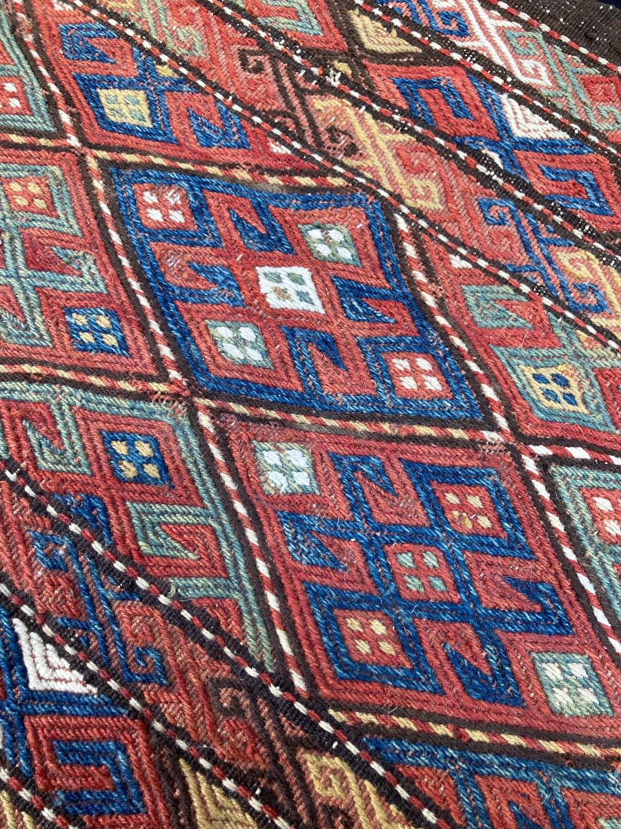 2 Large Maffrash Shahsaven Panels. Persian. Circa 1880. 112 X 43 Cm-photo-1