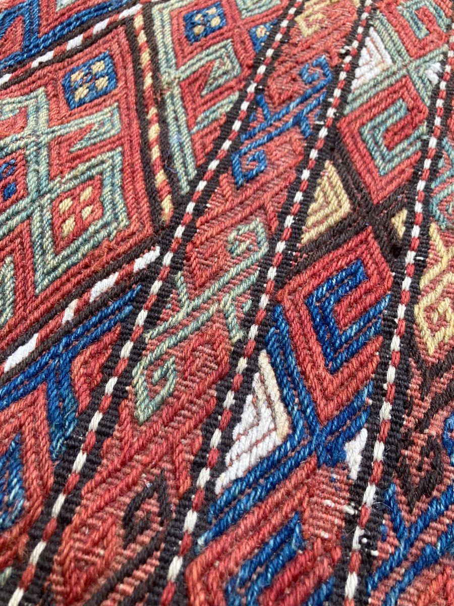 2 Large Maffrash Shahsaven Panels. Persian. Circa 1880. 112 X 43 Cm-photo-3