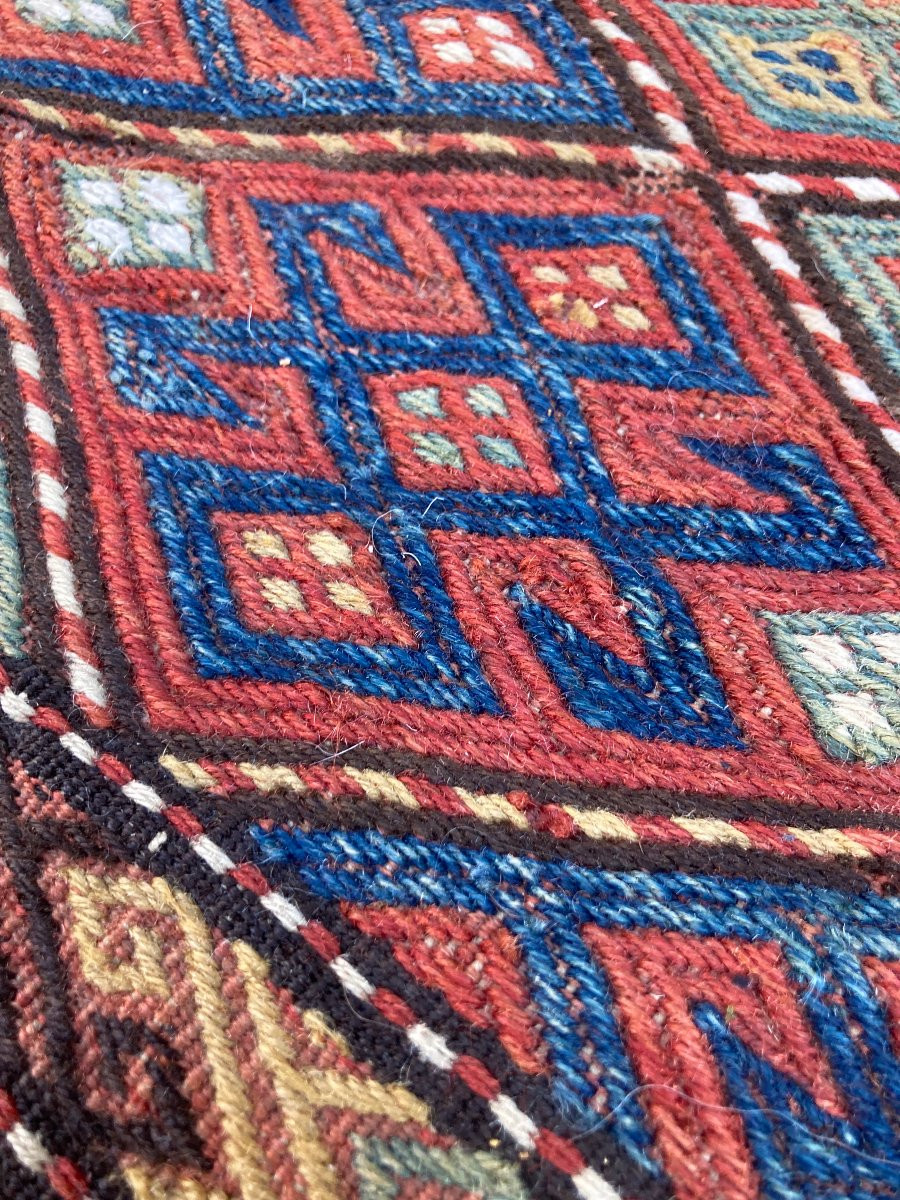 2 Large Maffrash Shahsaven Panels. Persian. Circa 1880. 112 X 43 Cm-photo-5