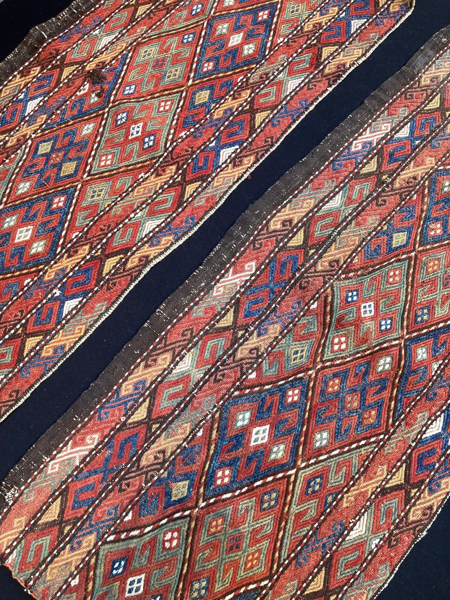 2 Large Maffrash Shahsaven Panels. Persian. Circa 1880. 112 X 43 Cm