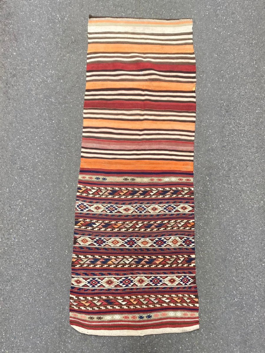 Kilim / Cuval Fethiye - Anatolia. Circa 1960. 250 X 82 Cm-photo-2