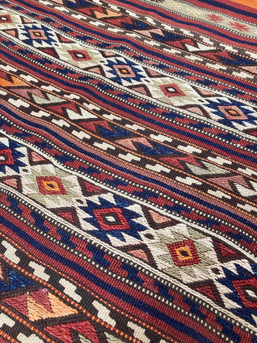 Kilim / Cuval Fethiye - Anatolia. Circa 1960. 250 X 82 Cm