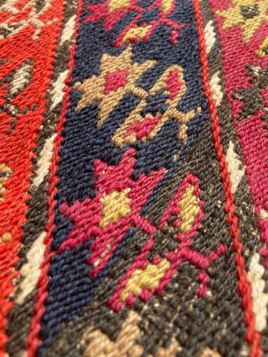 Pair Of Fragments By Maffrash Shahsaven / Persia. Circa 1900. 100 X 43 Cm (x2)-photo-2