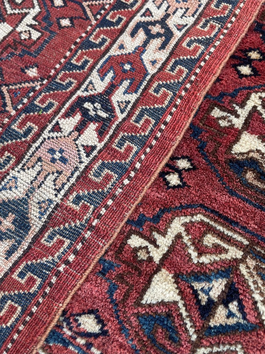 Yomud Turkmen Saddle Pad. Circa 1880. 112 X 70 Cm-photo-1