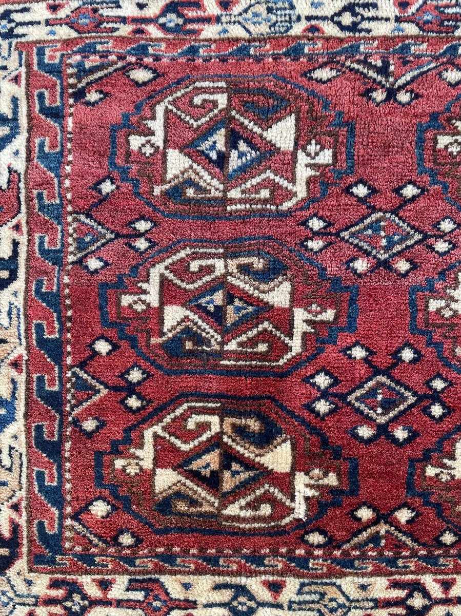 Yomud Turkmen Saddle Pad. Circa 1880. 112 X 70 Cm-photo-3