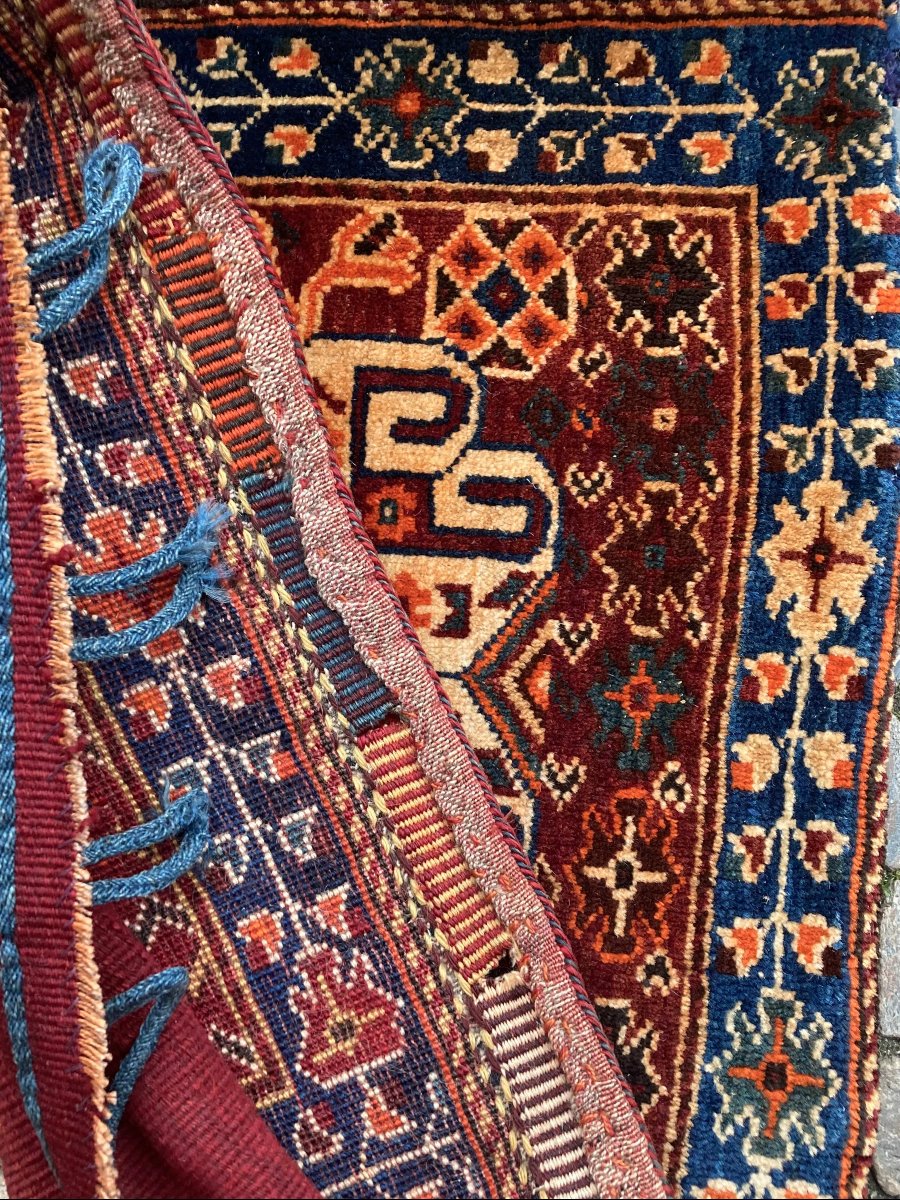 Khorjin (sacoche)  Qashqai. Perse. Circa 1900.  55 x 52 cm-photo-3