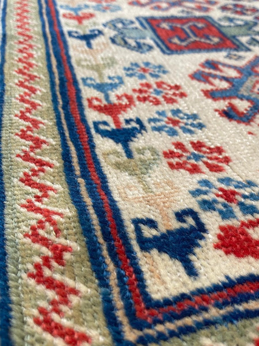 Kazakh Prayer Rug. Caucasus. Early 20th Century. 153 X 88 Cm-photo-4