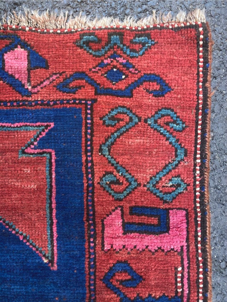 Caucasian Rug. Kazakh Motifs. Circa 1880. 203 X 127 Cm-photo-4