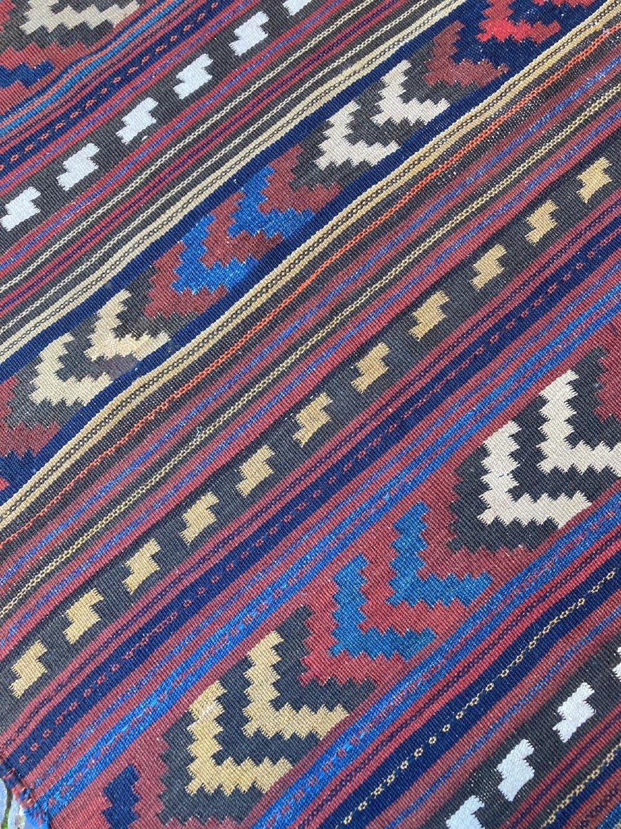 Kilim Azerbaïdjan. Caucase. Début 20 ième. 137 x 105 cm-photo-1