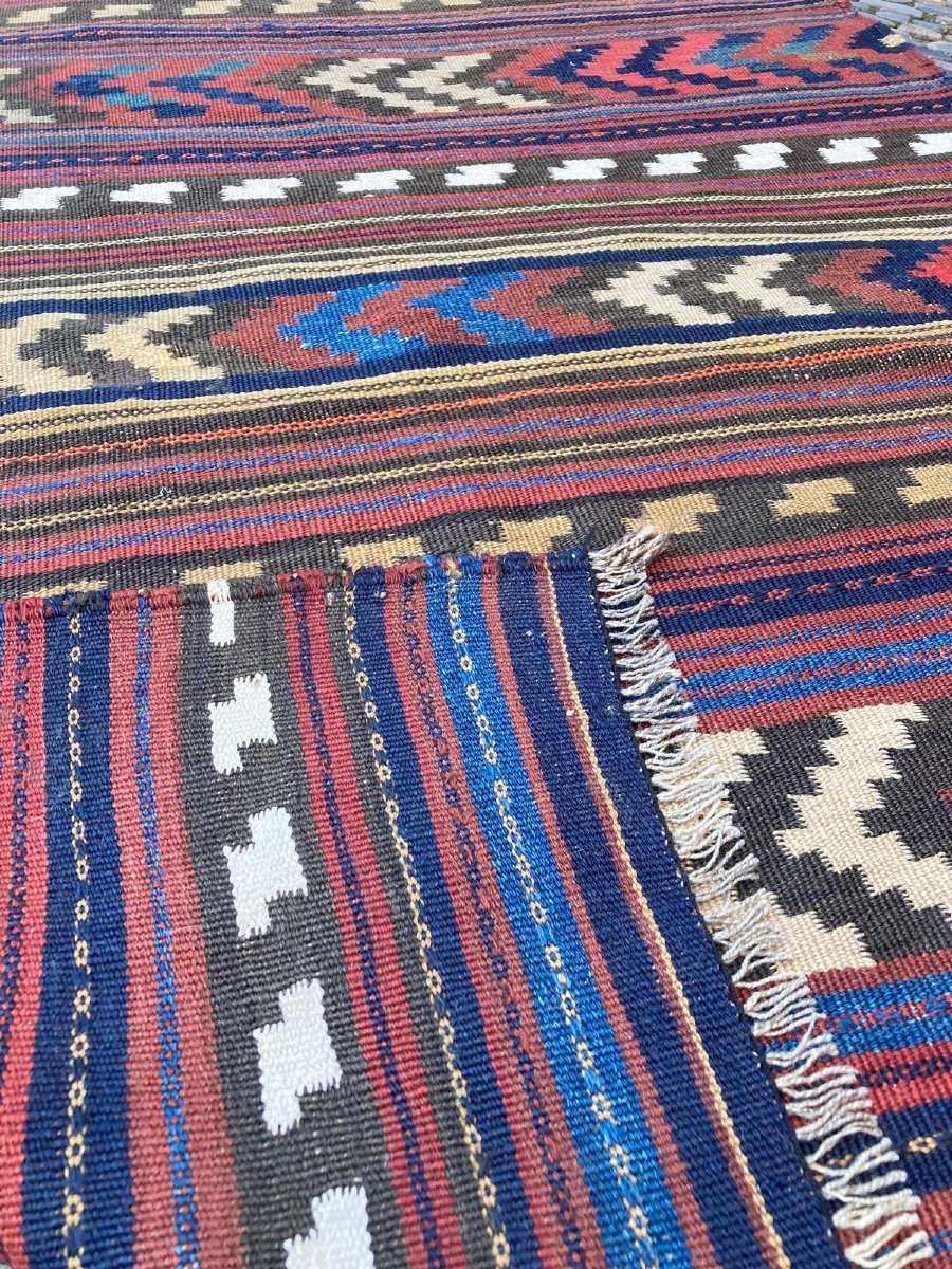 Kilim Azerbaïdjan. Caucase. Début 20 ième. 137 x 105 cm-photo-2
