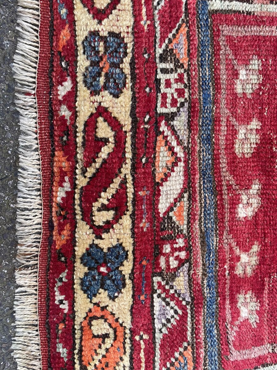 Tapis de prière antique. Konya. Anatolie. Circa 1880. 125 x 74 cm-photo-4