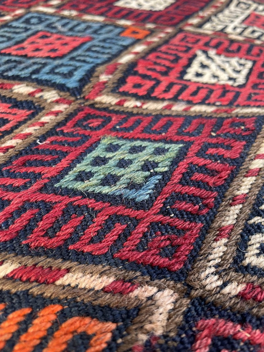 Fragments Maffrash Shahsaven. Persian. Circa 1900. 50 X 40 Cm (x2)-photo-1