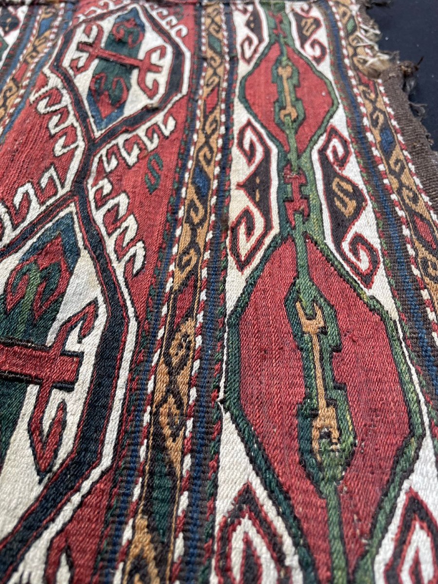 Fragments Maffrash Karabakh. Caucasus. Circa 1820. 43 X 40 Cm (x2)-photo-1