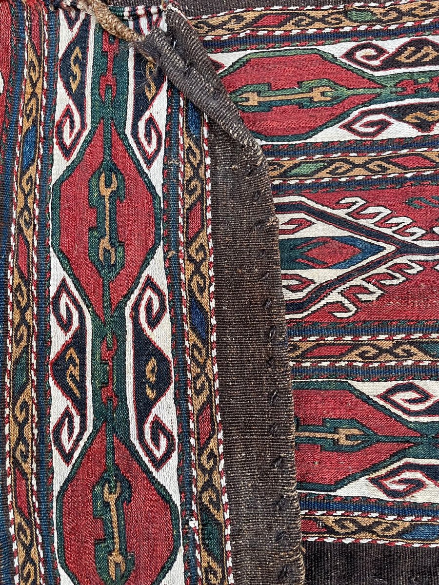 Fragments Maffrash Karabakh. Caucasus. Circa 1820. 43 X 40 Cm (x2)-photo-2