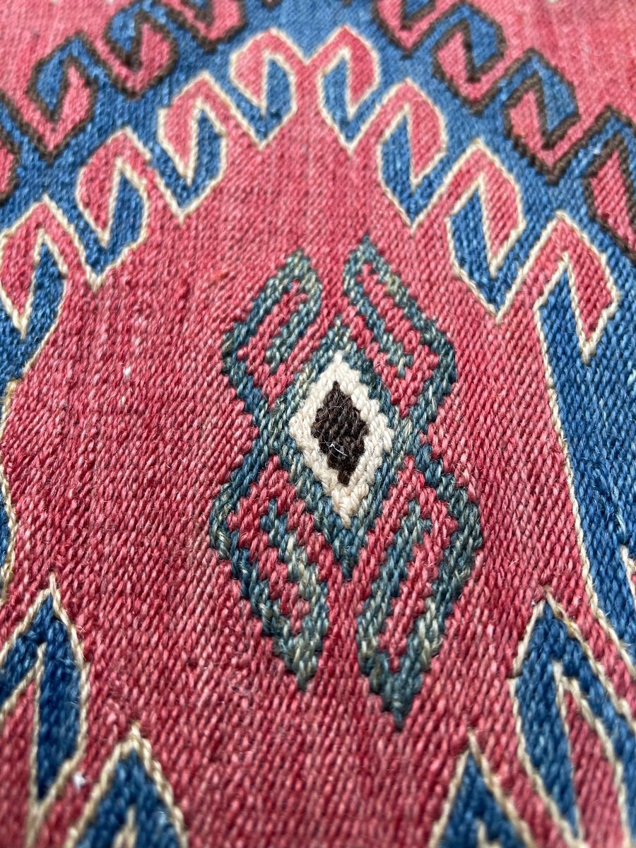 Paire de fragments de Maffrash Shahsaven / Perse. Circa 1820. 49 x 40 cm (x2)-photo-1