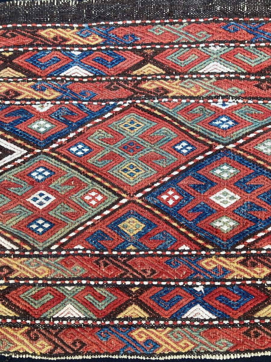 Paire de fragments de Maffrash Shahsaven / Perse. Circa 1880.  110 x 45 cm (x2)-photo-4