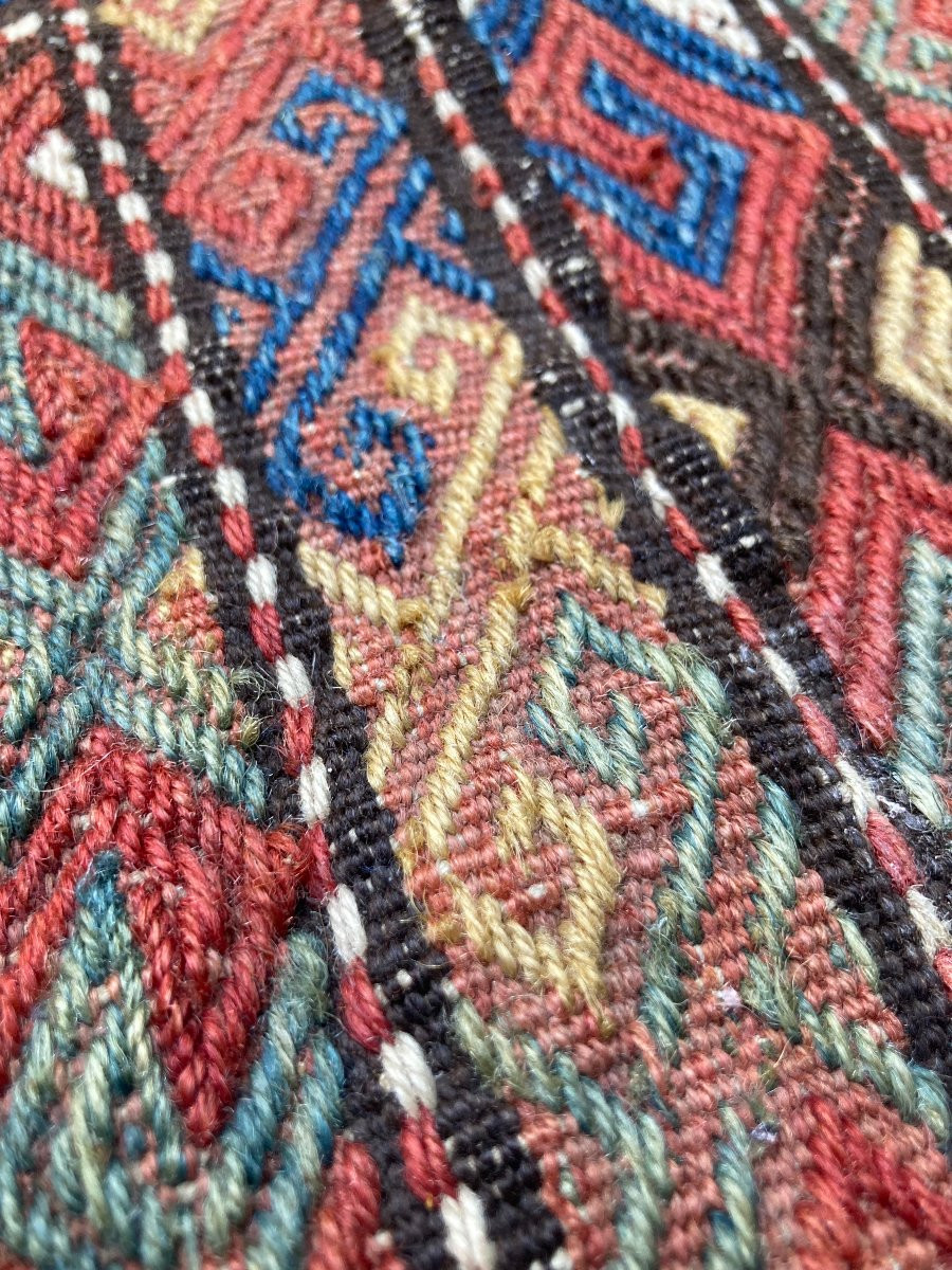 Paire de fragments de Maffrash Shahsaven / Perse. Circa 1880.  110 x 45 cm (x2)-photo-3