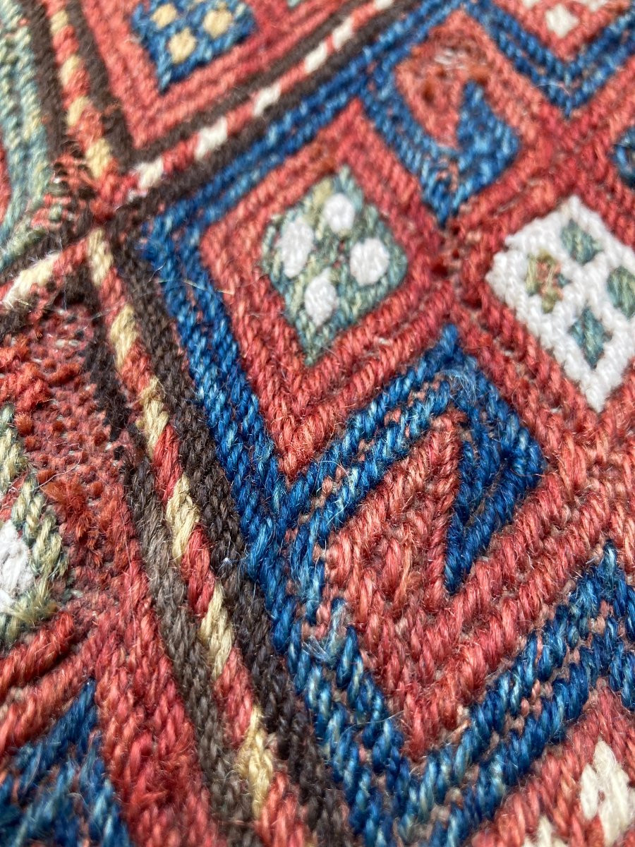 Paire de fragments de Maffrash Shahsaven / Perse. Circa 1880.  110 x 45 cm (x2)-photo-4