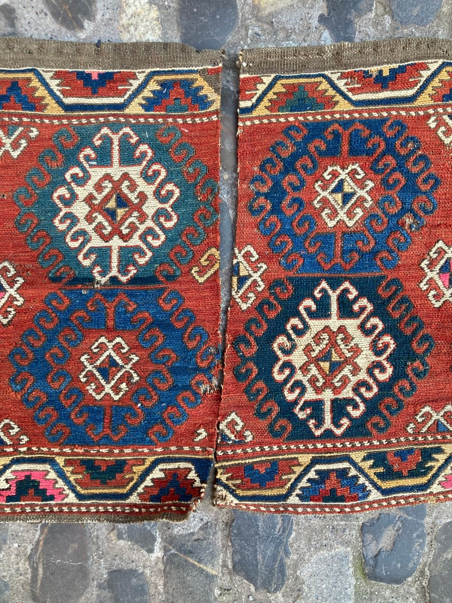 Pair Of Fragments From Maffrash Karabakh / Caucasus. Circa 1880. 52 X 48 Cm -photo-2