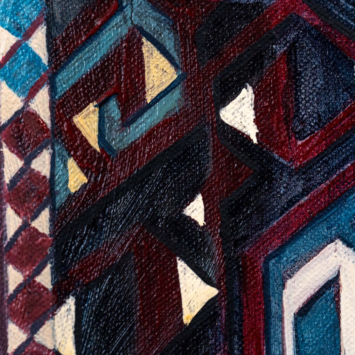 Peinture. Technique mixte. « Aperture » -  40 X 80 CM-photo-3