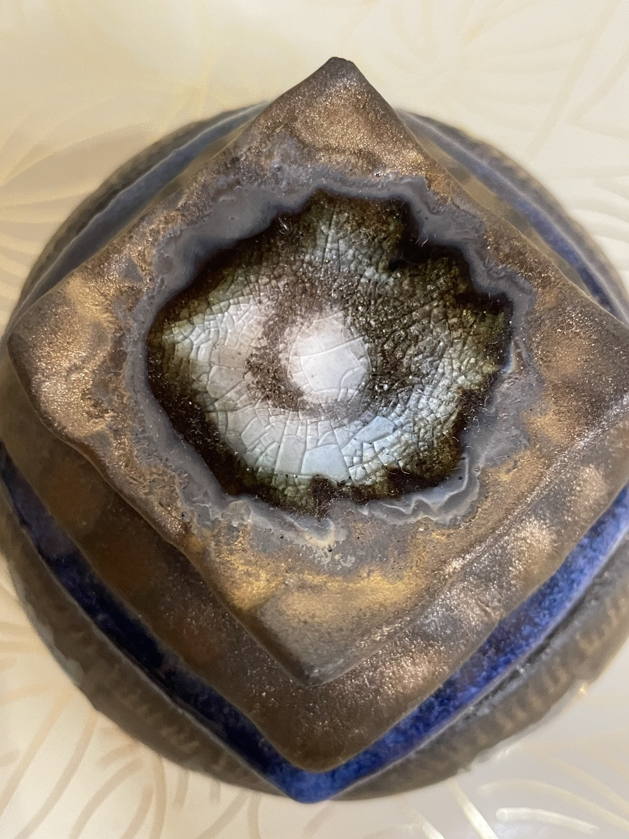 “metal Blue” Ceramic Claude Agier Mollinari -photo-2