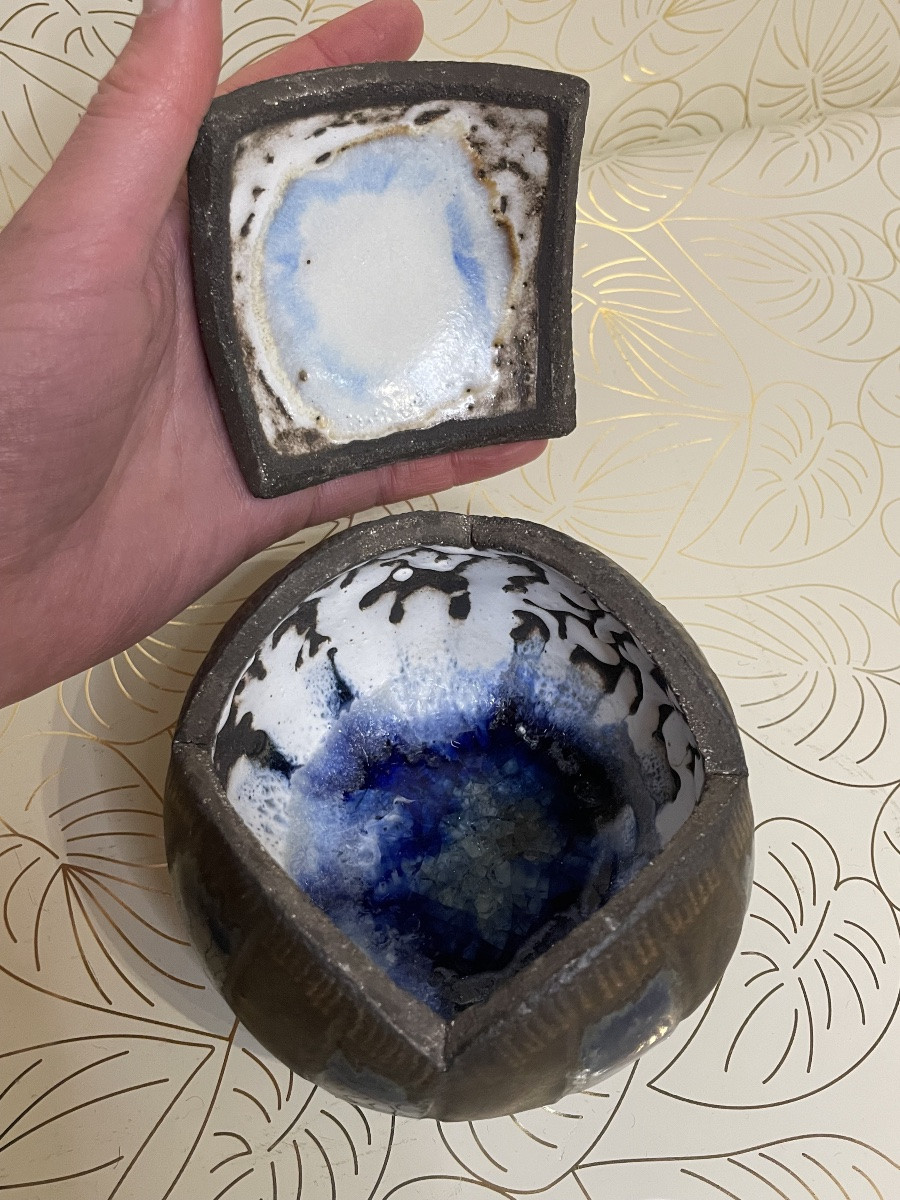 “metal Blue” Ceramic Claude Agier Mollinari -photo-3