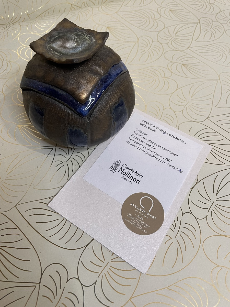“metal Blue” Ceramic Claude Agier Mollinari -photo-5