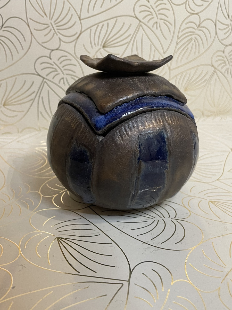 “metal Blue” Ceramic Claude Agier Mollinari 