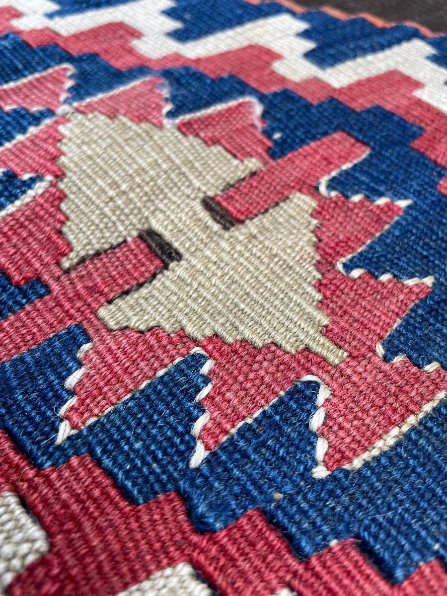 Kilim Kaba. Azerbaïdjan. Circa 1880. 405 x 168 cm-photo-2