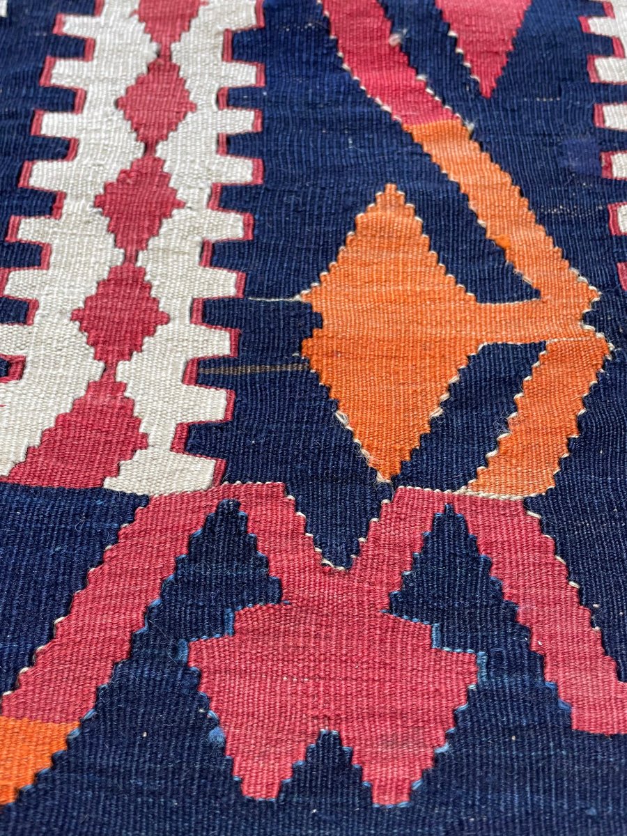 Kilim Kaba. Azerbaïdjan. Circa 1880. 405 x 168 cm-photo-6