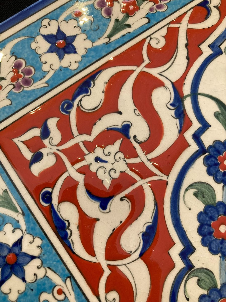 6 carreaux de faïence. Kütahya. Anatolie. Milieu 20 ième. 60 x 40 cm-photo-6