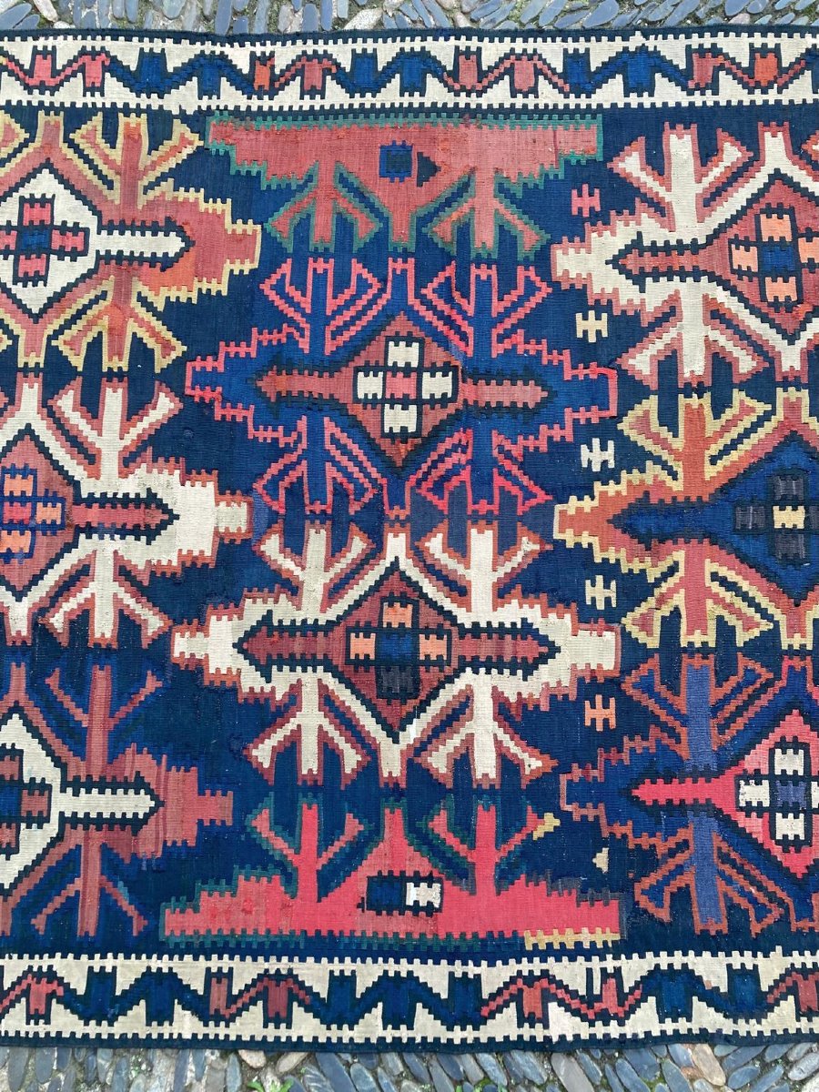 Kilim Kuba - Azerbaïdjan. Circa 1880. 185 x 125 cm-photo-3