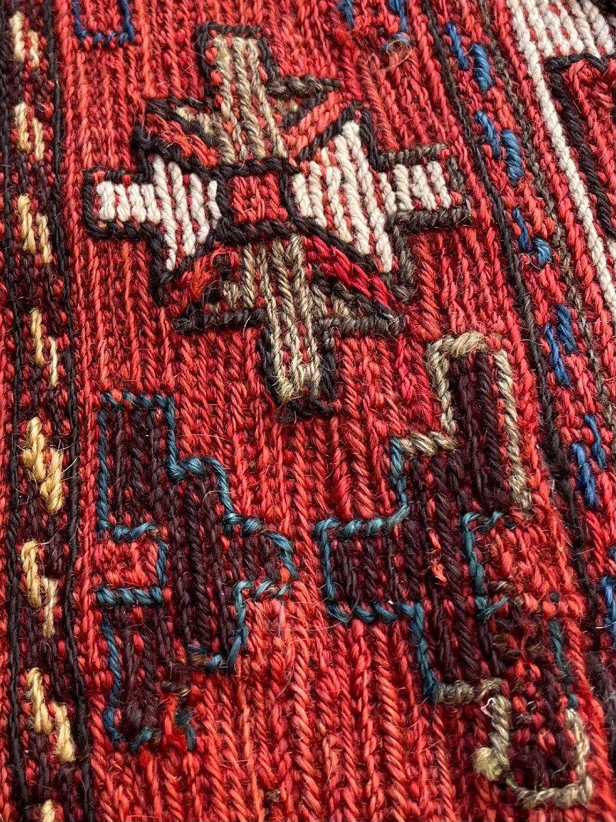 Tapis - Khorjin. Bathiyari. Perse. Circa 1880. 102 x 90 cm-photo-4