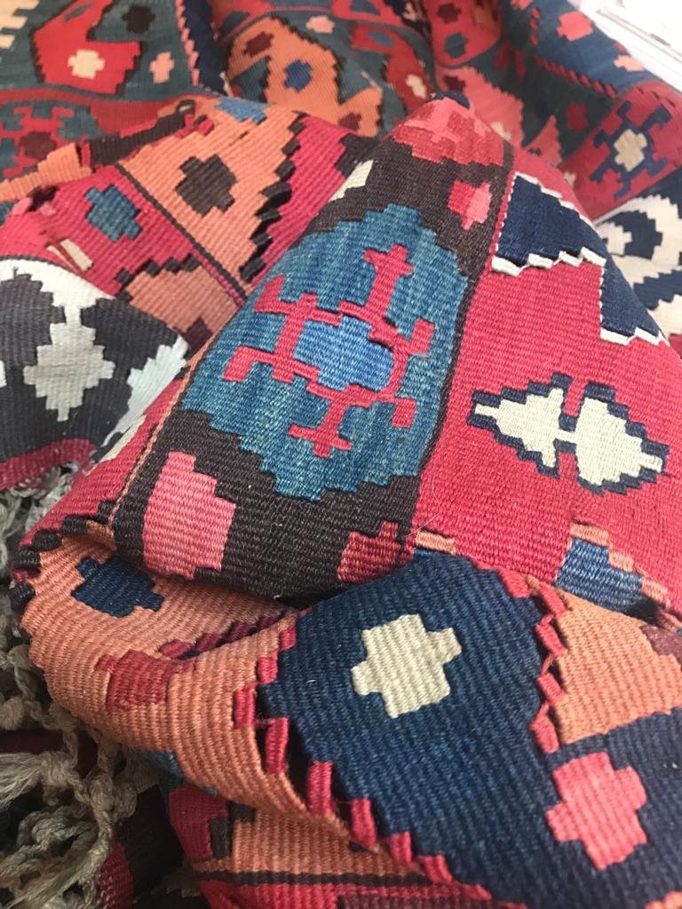 Kilim Shahsaven - Perse. Signé. Fin 19 ième. 480 x 180 cm-photo-3