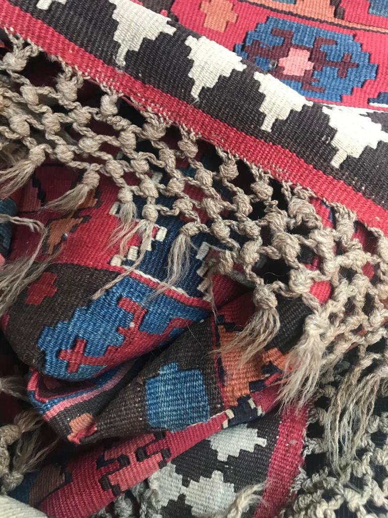 Kilim Shahsaven - Perse. Signé. Fin 19 ième. 480 x 180 cm-photo-4