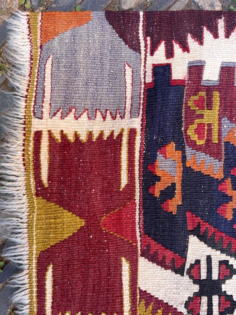 Kilim Avshar. Anatolie. Circa 1950. 140 x 116 cm-photo-4