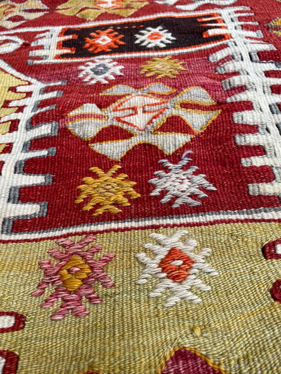 Kilim Kavak - Konya. Anatolia. 1950s. 170 X 125 Cm-photo-4