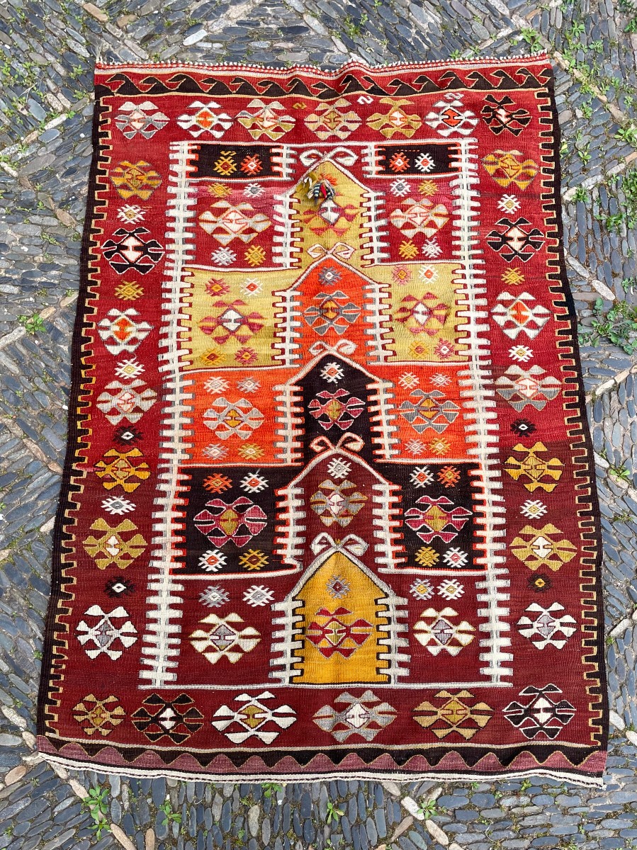 Kilim Kavak - Konya. Anatolia. 1950s. 170 X 125 Cm