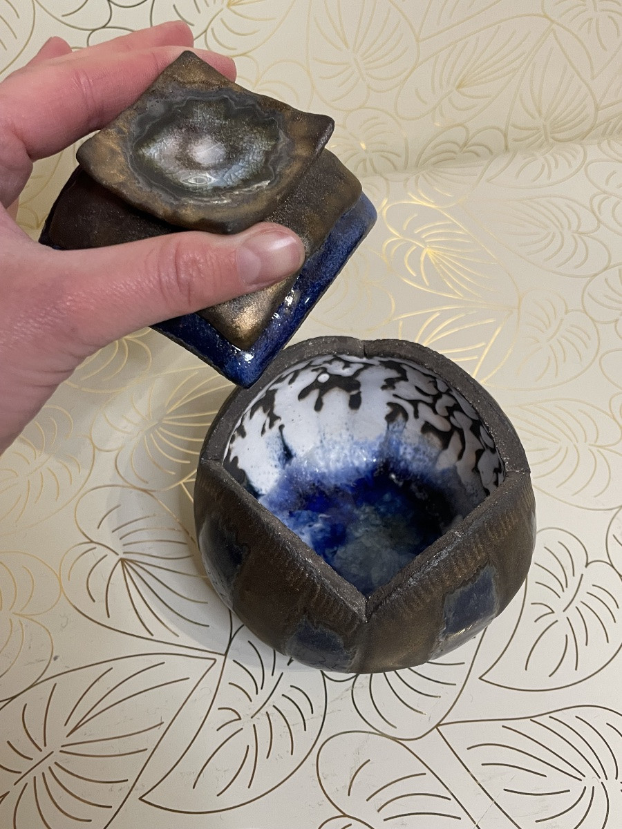 “Bleu Métal” Céramique Claude Agier Mollinari -photo-3