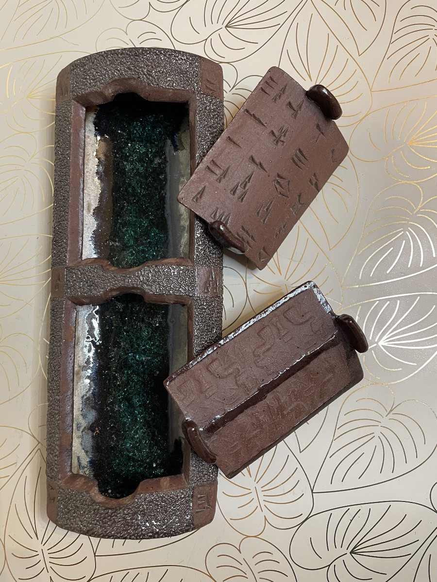 Plumier « Buveurs de Bière » Céramique Claude Agier Mollinari -photo-5