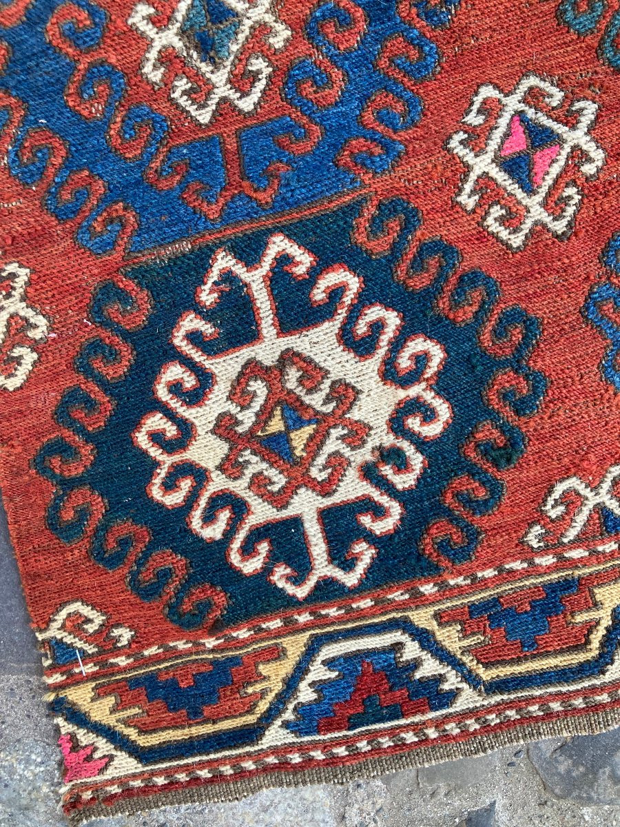 Pair Of Fragments Of Maffrash Karabakh / Caucasus. Circa 1880. 52 X 48 Cm-photo-2