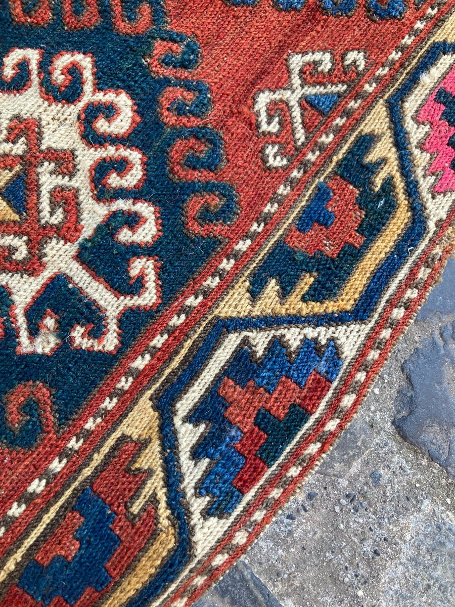 Pair Of Fragments Of Maffrash Karabakh / Caucasus. Circa 1880. 52 X 48 Cm-photo-3