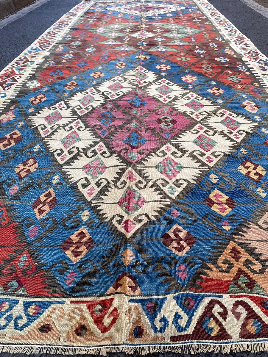 Kilim Konya - Anatolie. Circa 1880. 420 x 168 cm-photo-2