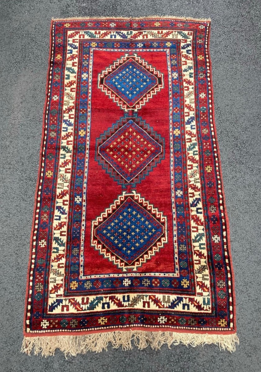 Armenia - Caucasus Rug. Circa 1920. 276 X 140 Cm